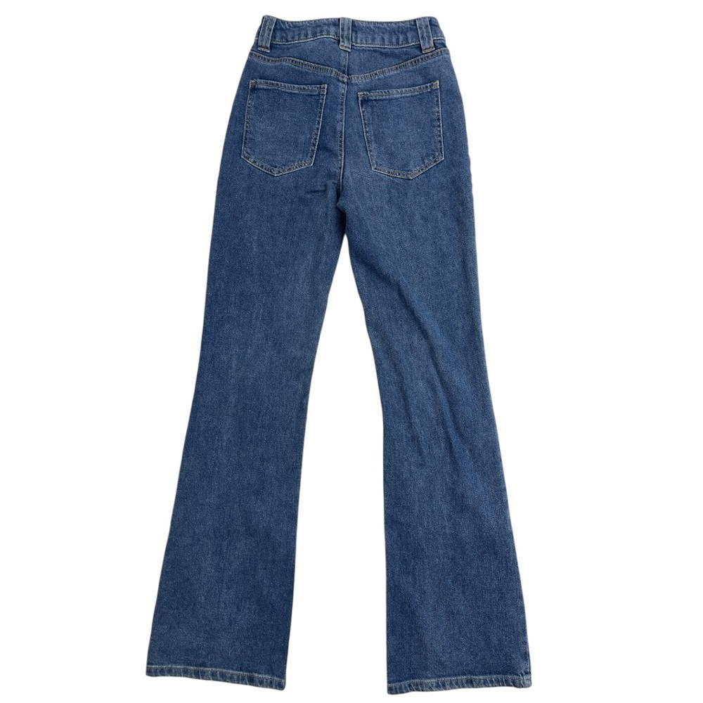 RSQ Dark Blue Flare Jeans, Patch Front Pockets – Size 25 - Picture 2 of 12